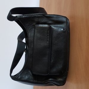 FOSSIL Black Leather Shoulder Bag Purse